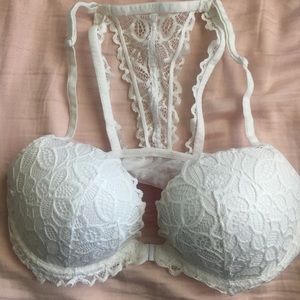 White lace Victoria’s Secret PINK bra